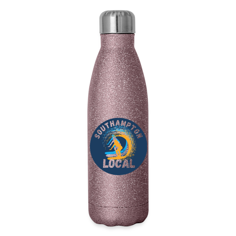 Insulated Stainless Steel Water Bottle - pink glitter