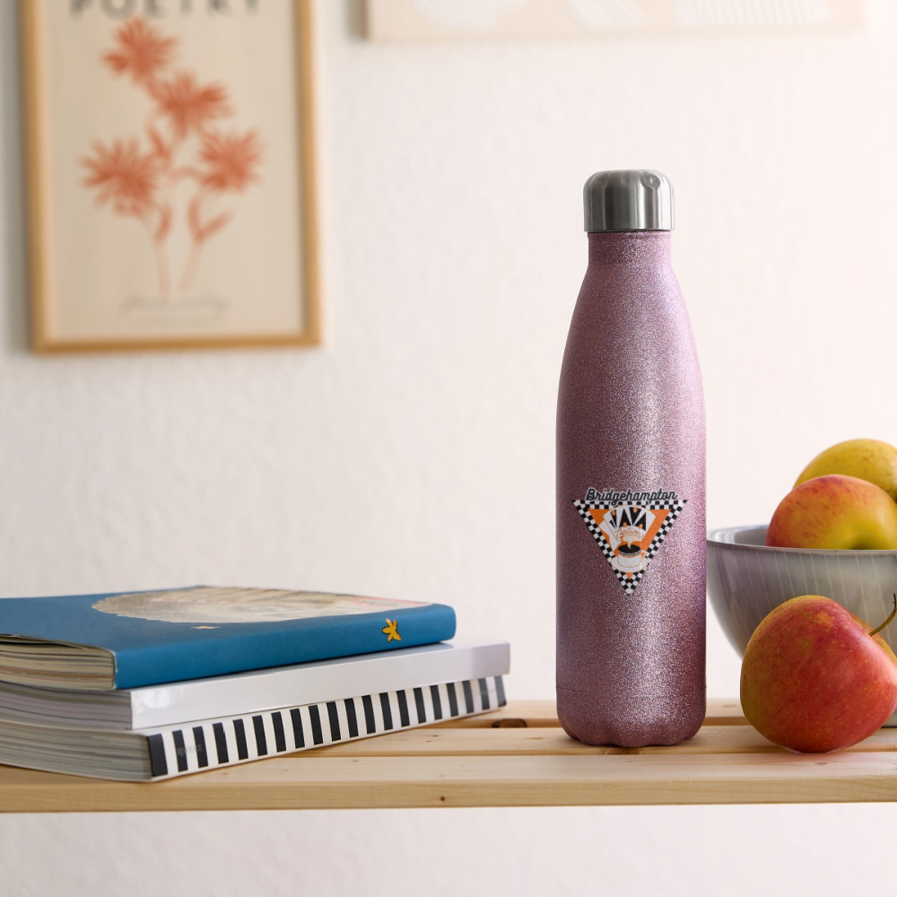Insulated Stainless Steel Water Bottle - pink glitter