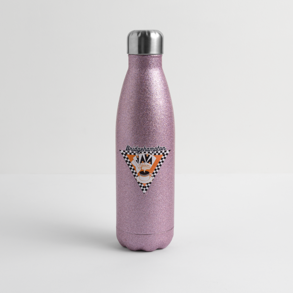 Insulated Stainless Steel Water Bottle - pink glitter