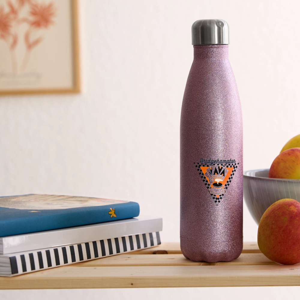 Insulated Stainless Steel Water Bottle - pink glitter