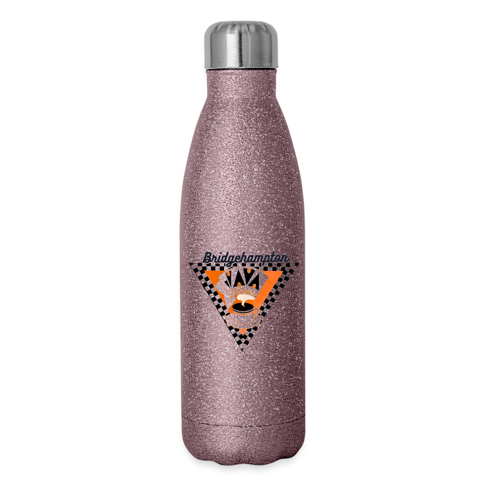 Insulated Stainless Steel Water Bottle - pink glitter