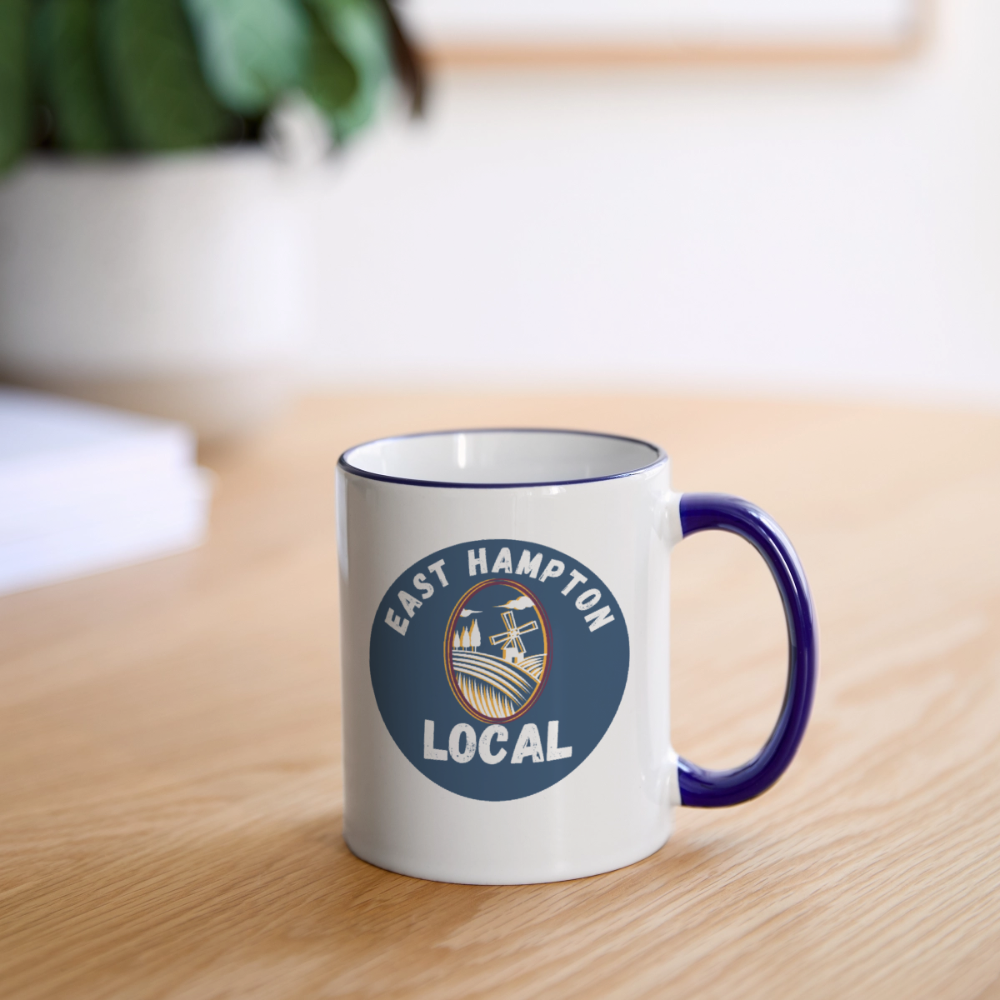 Contrast Coffee Mug - white/cobalt blue