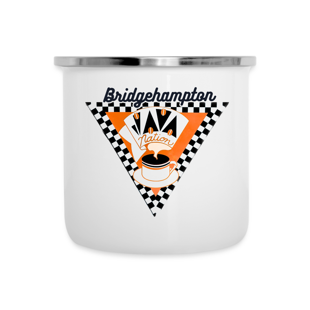 Java Nation Enamel Mug - white