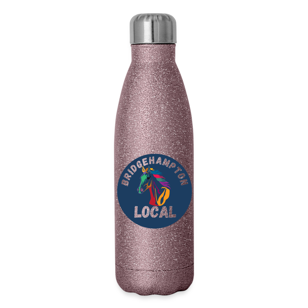 Insulated Stainless Steel Water Bottle - pink glitter