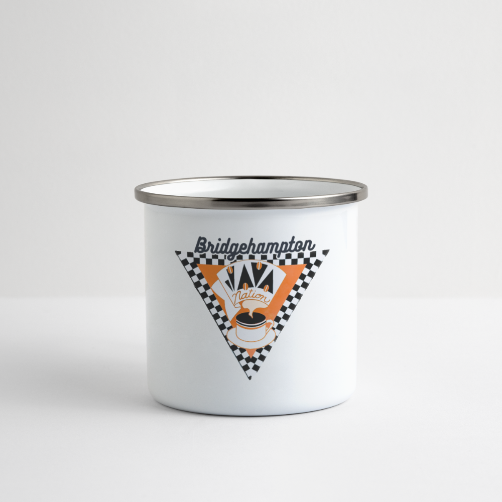 Java Nation Enamel Mug - white